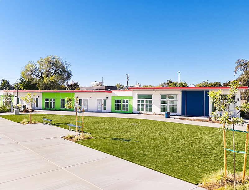 KIPP University Park Elementary School modular classrooms in Stockton CA