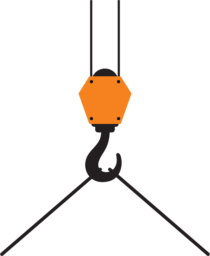Crane hook illustration
