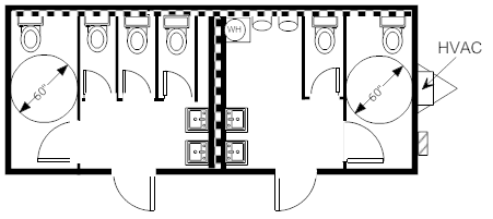 Restroom, 12x30 HCD 