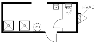 Restroom, 8x20 HCD w/Shower