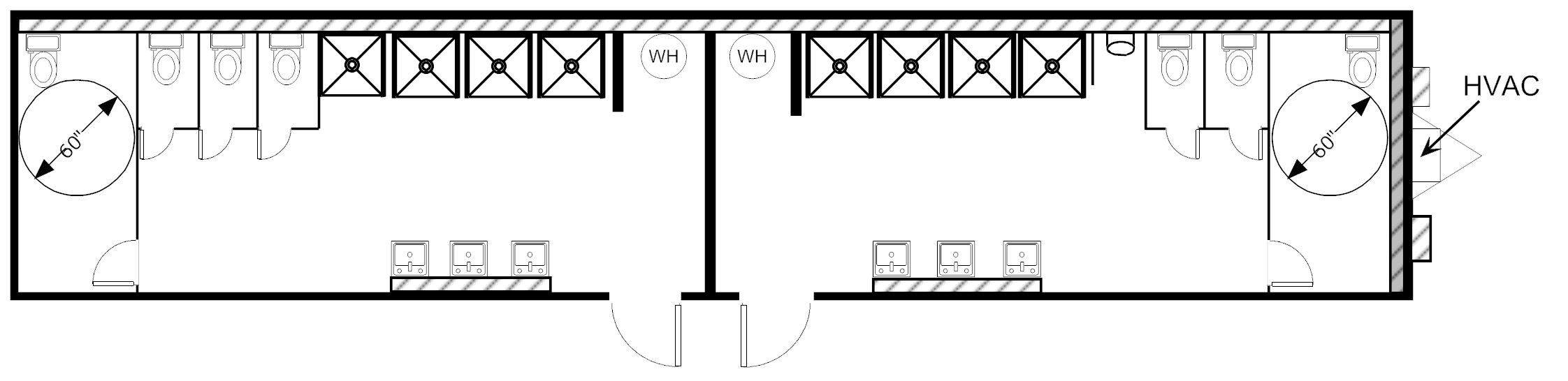 Restroom, 12x60 HCD  w/shower