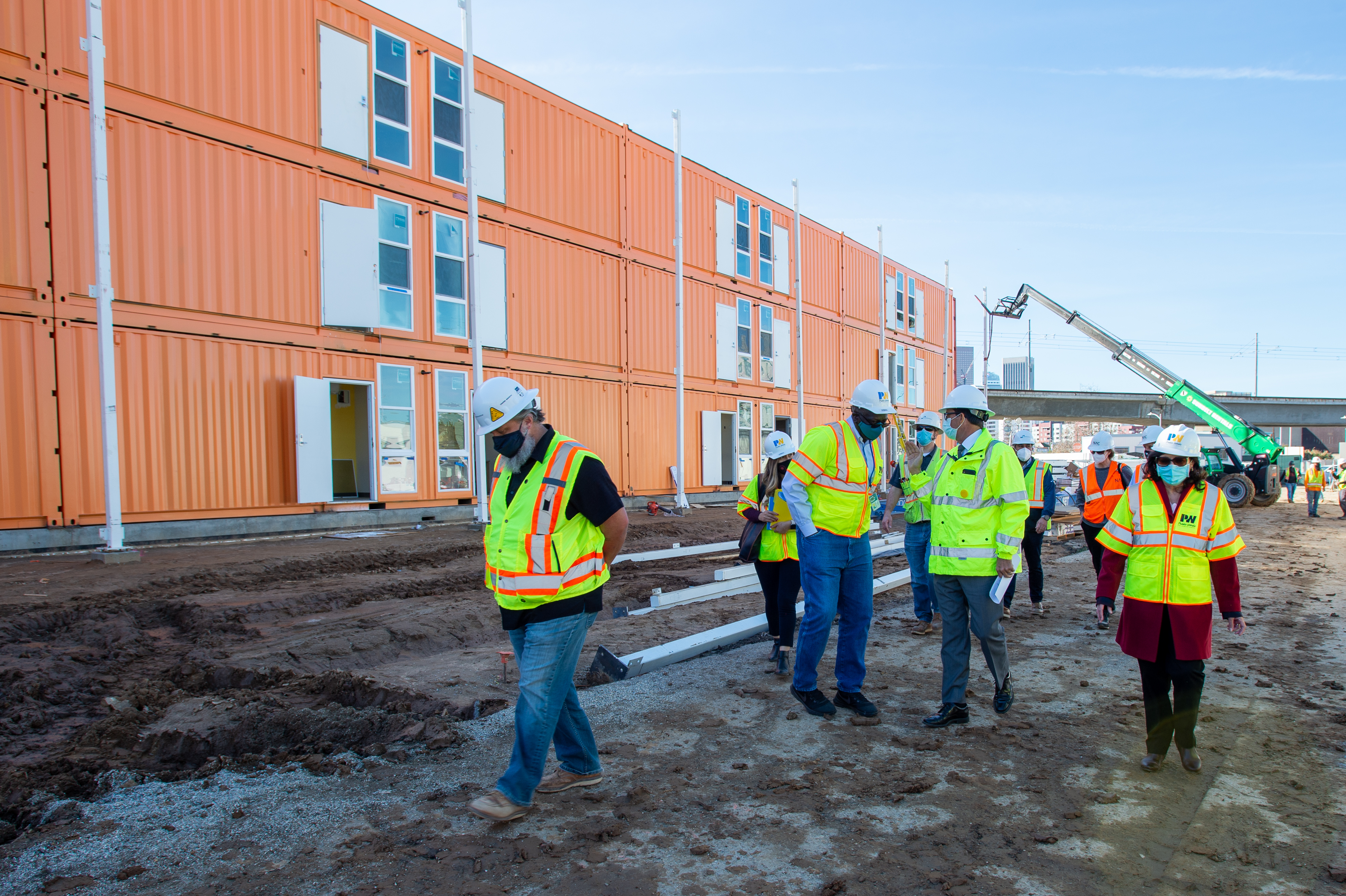 Hilda Solis Homeless Housing Shelter in Los Angeles, CA. Showcases Modular and Shipping Container