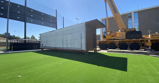 Container lifted u