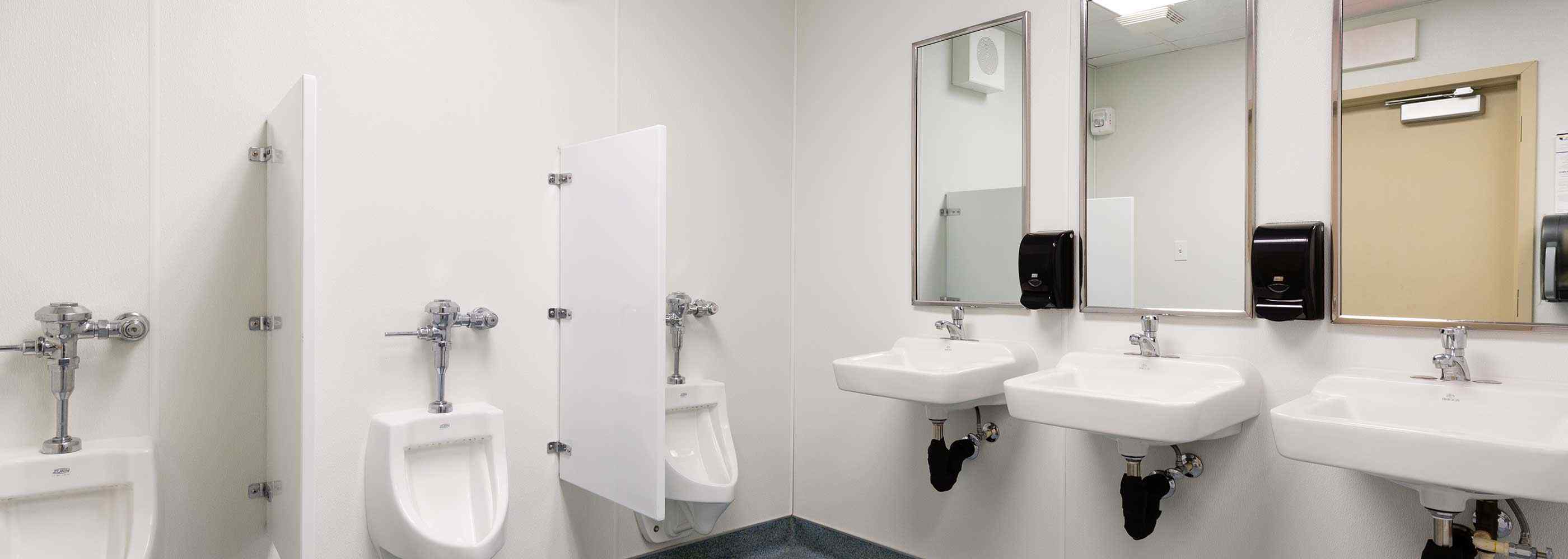 Handwash basin and mirrors